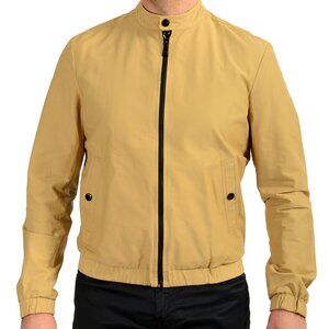 Just Cavalli Men's Beige Full Zip Bomber Jacket US S IT 48